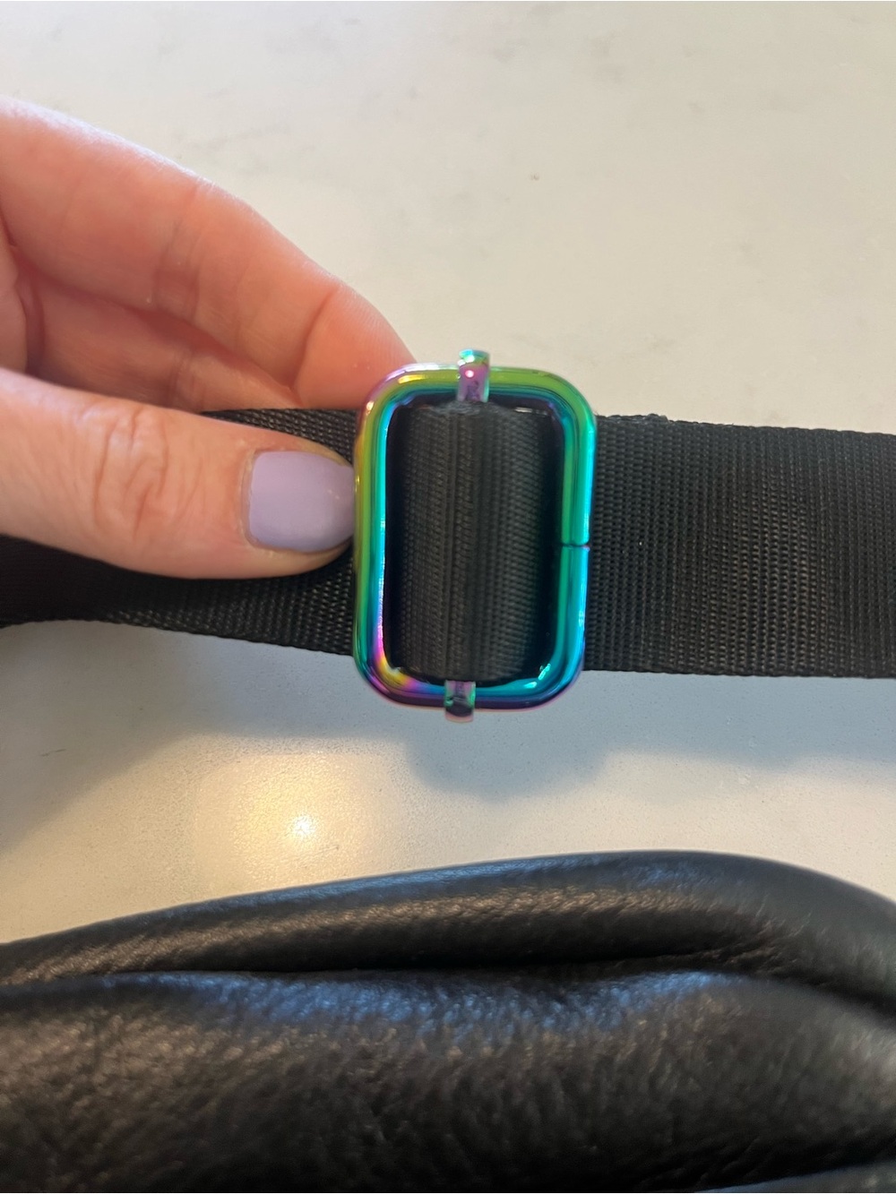 Aimee Kestenberg Black Pebbled Leather Belt Bag - Picture 8 of 16